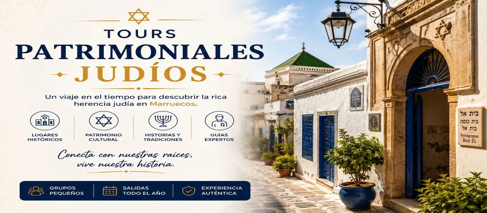 Tours Patrimoniales Judios en Marruecos Tours patrimoniales judíos en Marruecos con sinagoga histórica, arquitectura tradicional y lugares culturales